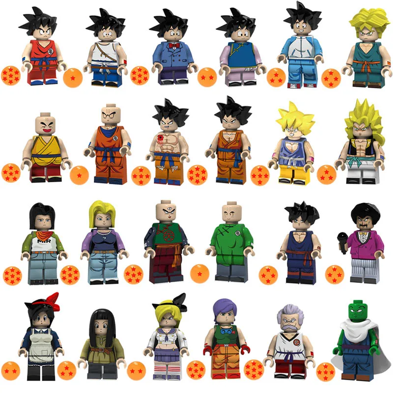 Dragon Ball Z Son Goku Krillin Launch Vegata Ephesians плавки мини фигурка игрушка строительный блок