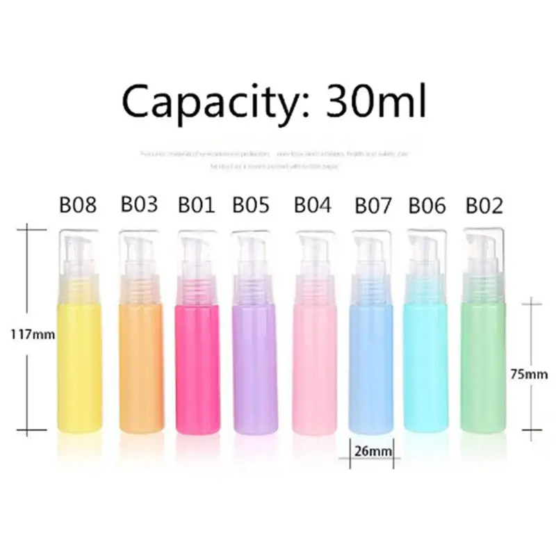 1 шт. 10 мл 30 мл Пустые Пластиковые Многоразовые бутылочки-распылители мини прозрачные бутылки Портативные дорожные распылители для духов уход за кожей