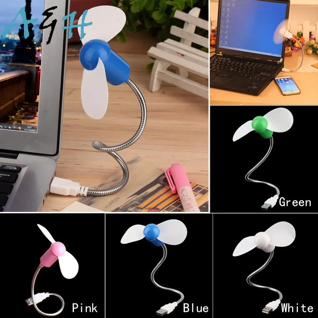 

Cooling Mini Portable USB Powered Flexible Fan for Laptop Desktop Computer PC