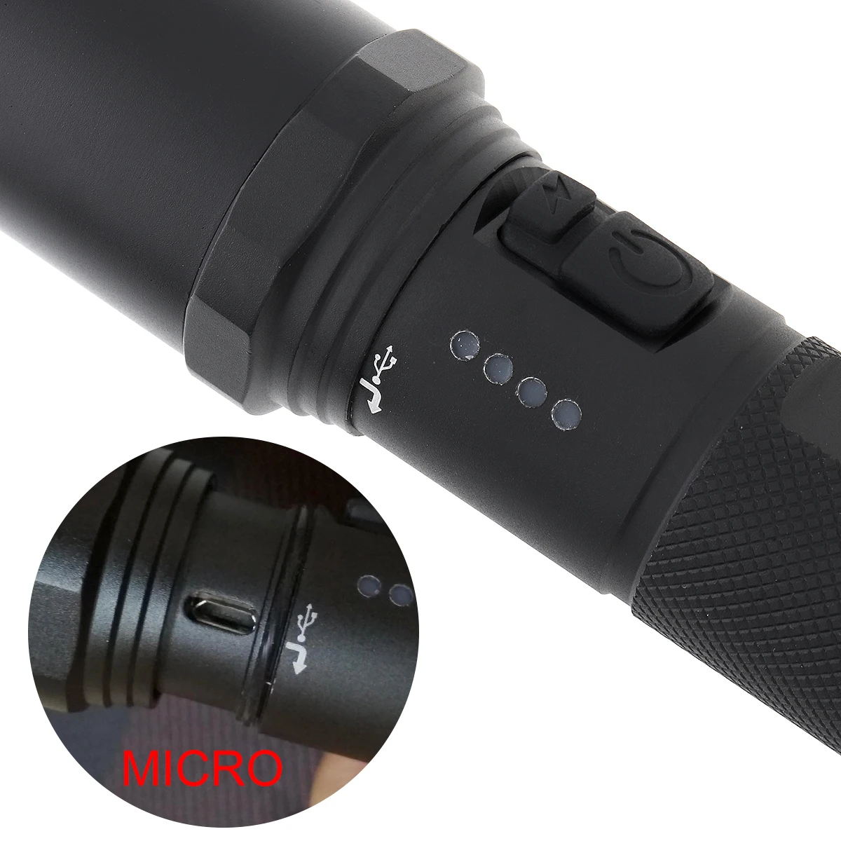 SecurityIng Waterproof Diving Flashlight T6 LED Charging High Power USB Power Flashlight Supply Underwater 20-30m for Lighting