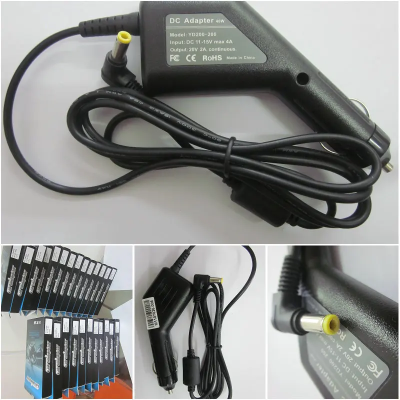 20V 2A 5.5*2.5mm Laptop Car Charger Adapter For lenovo IdeaPad S9 S10