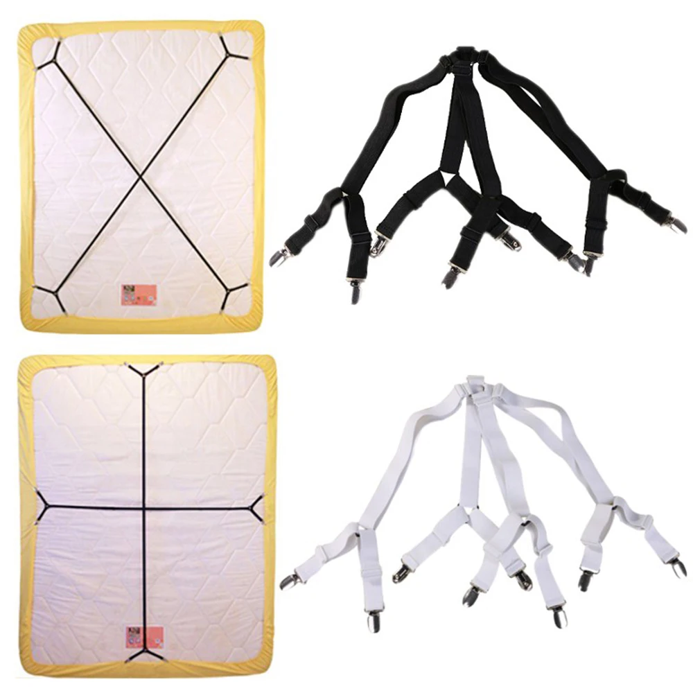 

8 Clips Adjustable Bed Sheet Fasteners Mattress Clip Cover Blankets Grippers Holder Fixing Slip-Resistant Belt Laundry Products