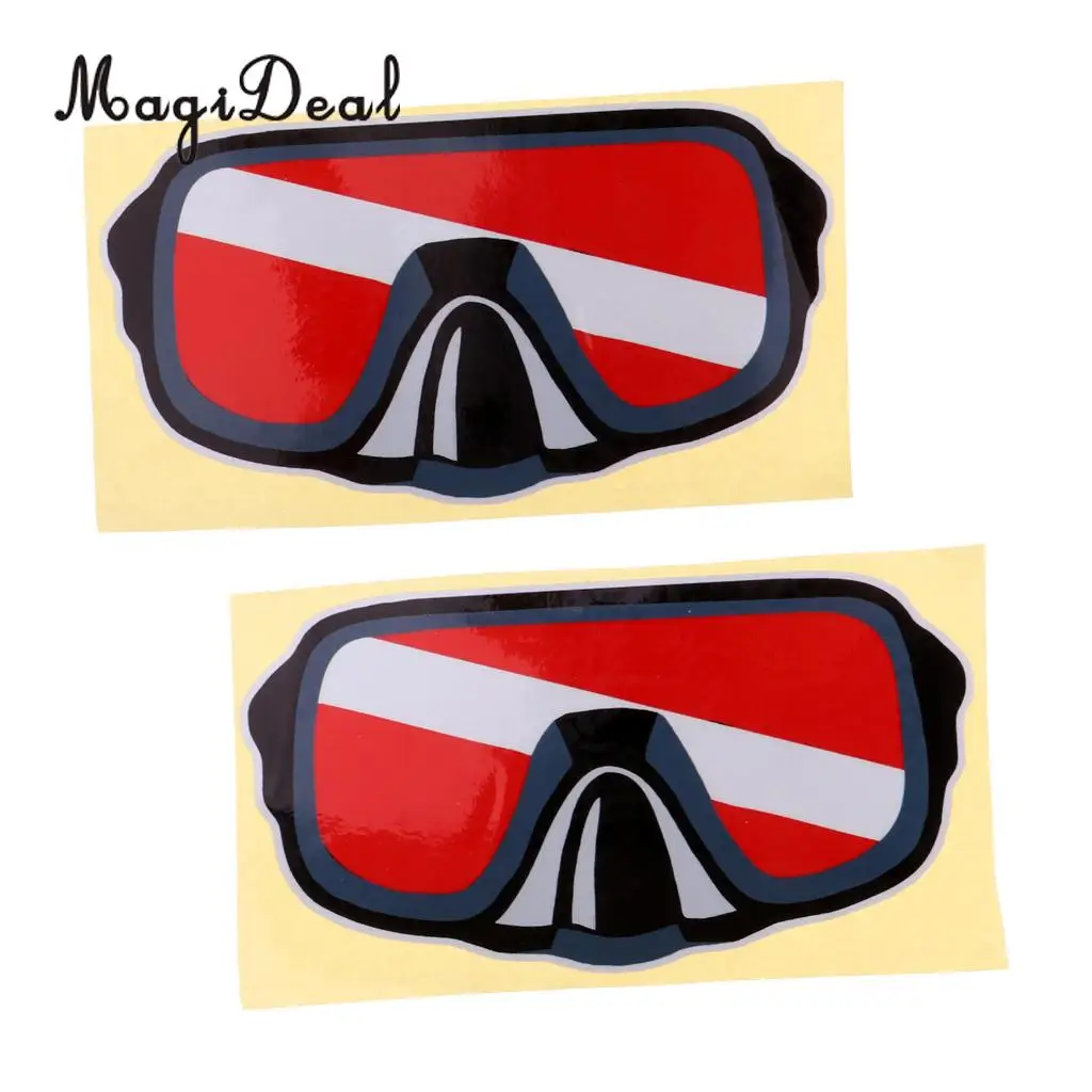 2 Pieces Reflective Adhesive Waterproof Scuba Diving Diver Kayak Fishing Sticker Decal for Dive Tank Cylinder, Flippers