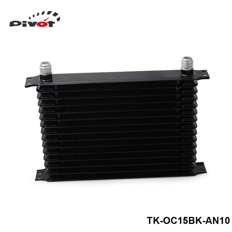 Pivot - Black 15 ROW ENGINE TRANSMISSION OIL COOLER AN-AN10 TK-OC15BK-AN10