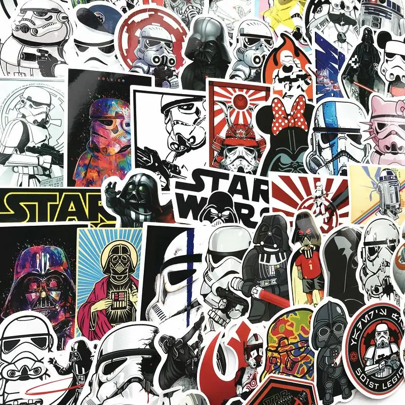TD ZW 50Pcs Set Cool Style Star Wars Waterproof Funny Stickers For Luggage Laptop Bike Motorcycle