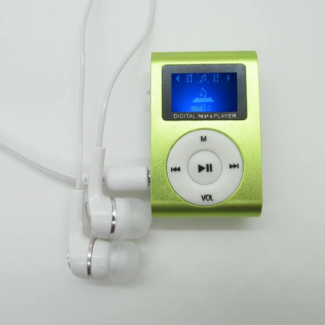Reproductor Mp3 de Metal 3 en 1 con pantalla LCD, auricular estéreo blanco, Cable DE DATOS DE CARGA USB, 5 colores, negro, rojo, verde, azul y plateado Reproductor Mp3 de Metal 3 en 1 con pantalla LCD, auricular estéreo blanco, Cable DE DATOS DE CARGA USB, 5 colores, negro, rojo, verde, azul y plateado