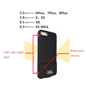 

Portable Game Mobile Phone Shell PUBG Protective Cover for iPhone 6P/7P/8P X/XS XR XS MAX Bluetooth 4.0 Built-in 180mA Battery