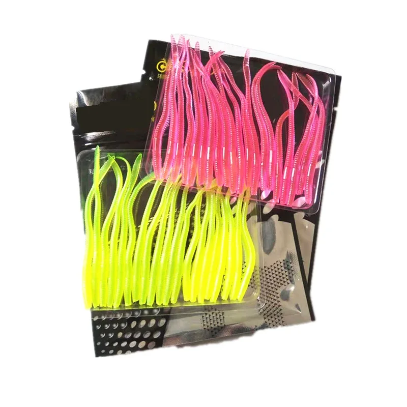 

20pcs/lot 0.5g 8.5cm Fishing Lure Swimbait Jig Head Soft worm bait silicone Wobblers Crankbaits Carp Fishing Tackle tool pesca
