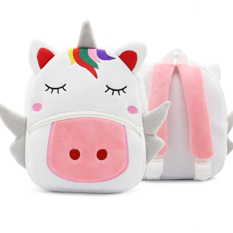 cartoon-rainbow-unicorn-kids-school-bags-for-girls-soft-plush-kids-bag-kindergarten-toddler-children-school-backpack-for-boys