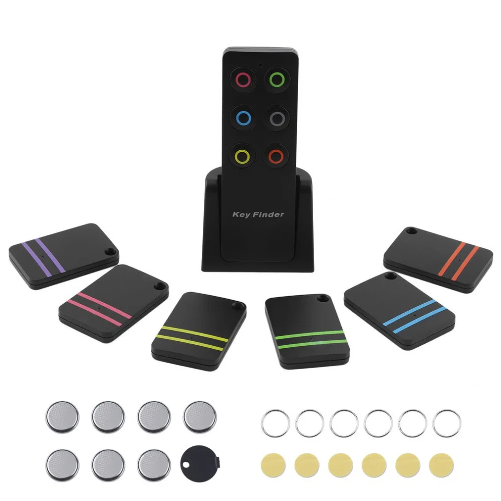 

6 In 1 Indoor Smart Wireless Key Finder Keys Caller Locator 30-40M Keyfinder Alarm Key Anti-Lost Tool KF06A for Family