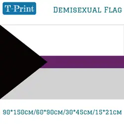 Предлагаемой отдельной Demisexual флага для детей ростом от 90*150 см 60*90 см, 40*60 см 15*21 см ручной Флаг для вечерние событие для офиса