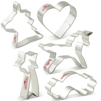 

KENIAO Unicorn Cookie Cutters Set for Kids - 5 Piece - Unicorn, Unicorn Head, Rainbow, Shooting Star, Heart - Stainless Steel