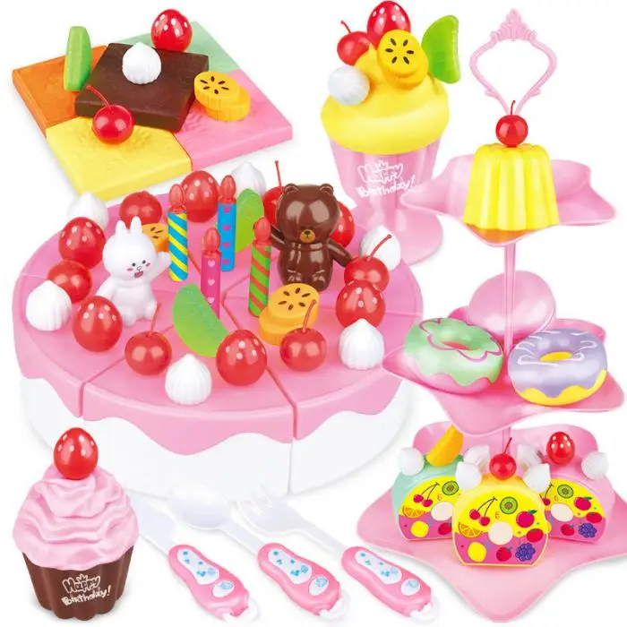Детские Клубничные торт время чай игрушки набор ABS игровой дом Рождественские подарки M09