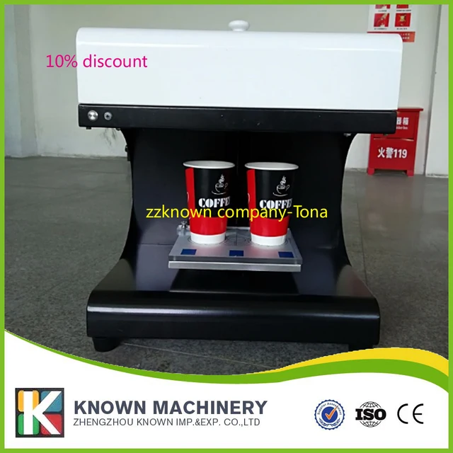 Best Offers CE approved WiFi flatbed printer plate Type lets coffee printing machine