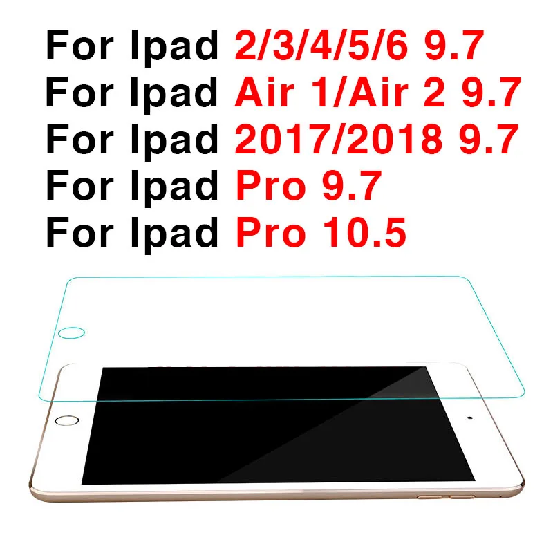 Защитное стекло для экрана Ipad 6 5 4 3 Air 1 2 Air1 Air2 9,7 Pro 10,5 Закаленное стекло Защитная пленка на I Pad Ipad9.7