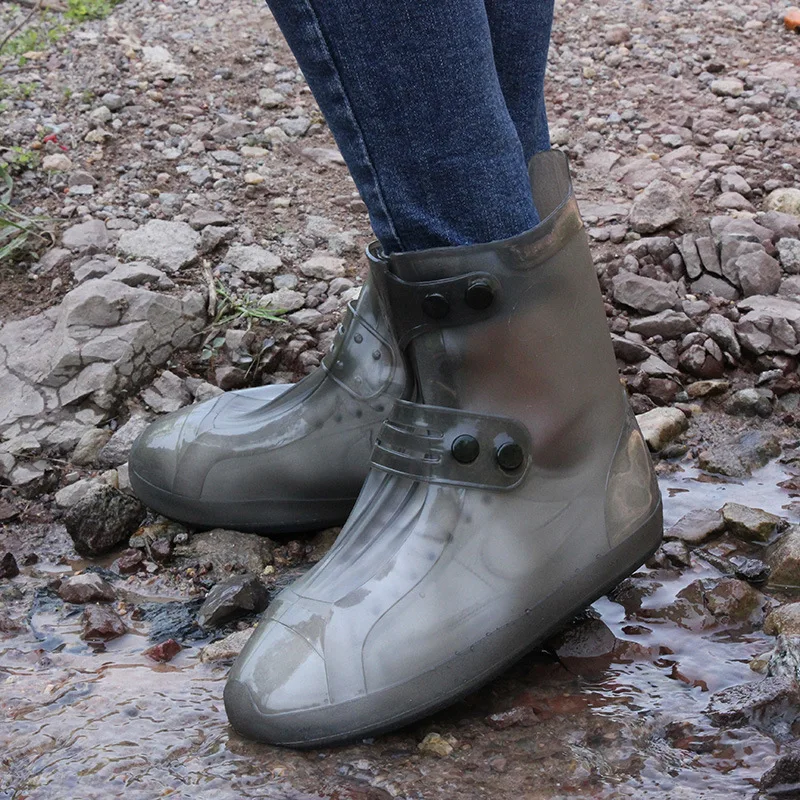 Lizeruee/Водонепроницаемая защитная обувь; чехол для обуви; унисекс; с пряжкой; для дождливой обуви; с высоким берцем; нескользящие; утепленные; для дождливой обуви; Чехлы