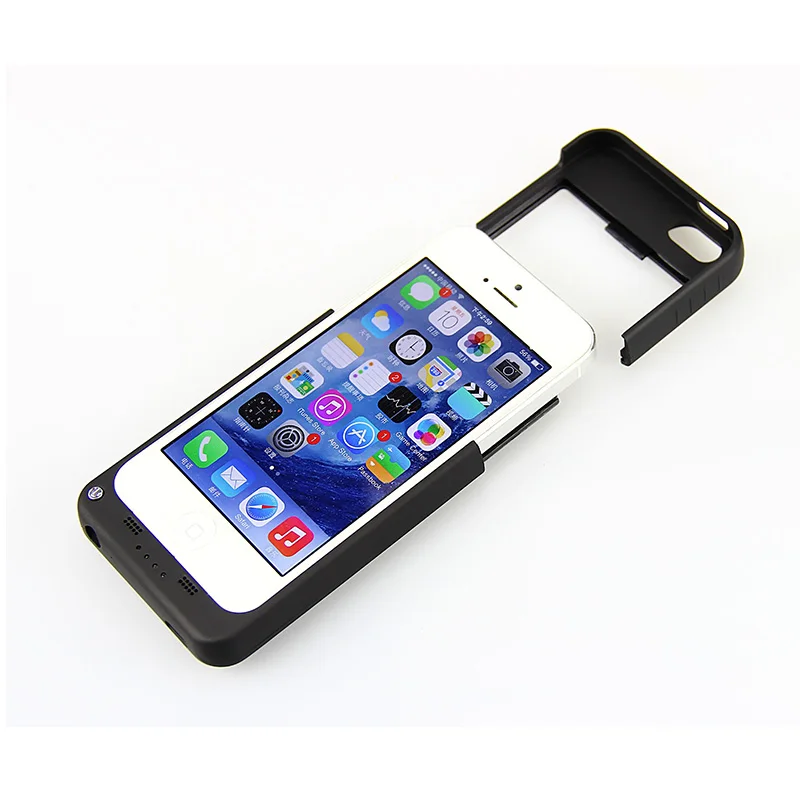 2200mAh For iPhone 5 5s External Portable Battery Case Backup Charger