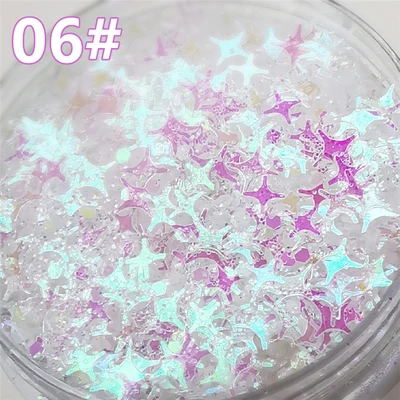 Ultrathin Sequins Nail Glitter Paillettes Irregular Rhinestone Eye Makeup Sequins Laser PET Sequin Nails Art Manicure Material - Цвет: 06