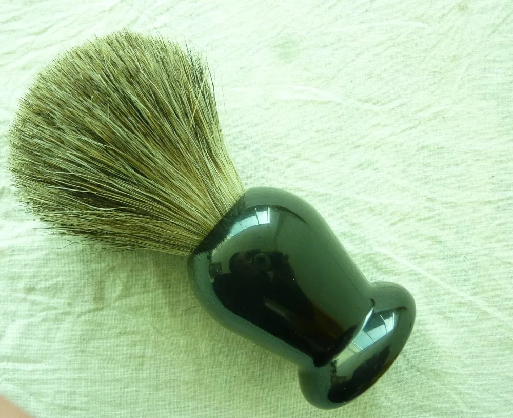 FS MI20 EB10, Mixed badger Shaving Brush with Faux Ebony Handle, Knot