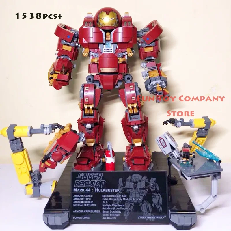 

07101 Super Hero Series Compatible With 76015 Iron Man Anti Hulk Mech Set Kid Toy Building Bricks Blocks Model Gifts