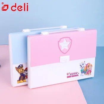 

Deli Portable Document Bag Student Business Waterproof Portable Storage Bag Supplies Cute Dog Pattern PVC Bag File Folder 72462