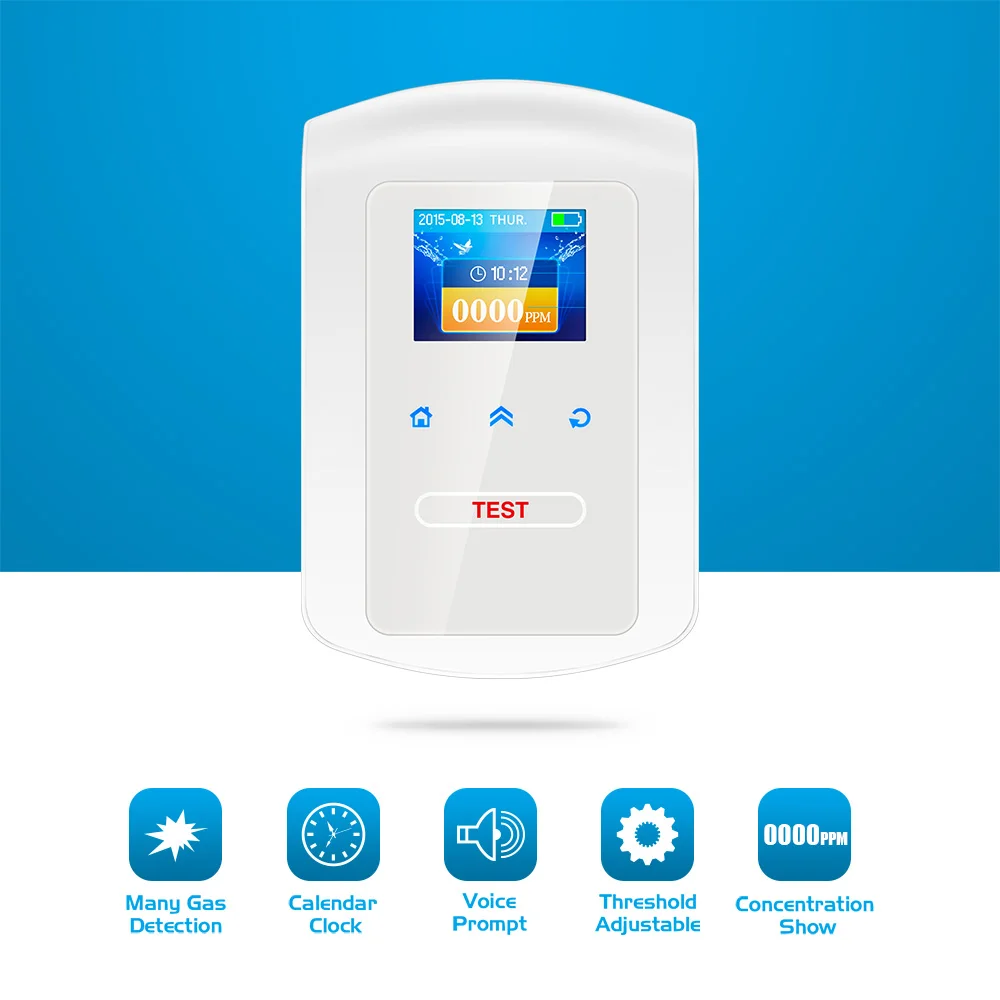  KERUI GD23 Home Kitchen Security Combustible Gas Detector LPG LNG Coal Natural Gas Leak Alarm Clock - 32799011518