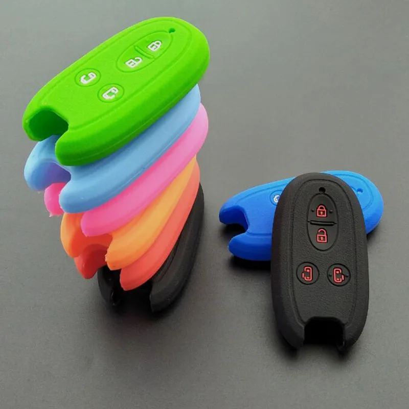 

For Suzuki Spacia Custom Concept KCar MPV Automatic door 4 button remote key protect Silicone car Key Cover case set