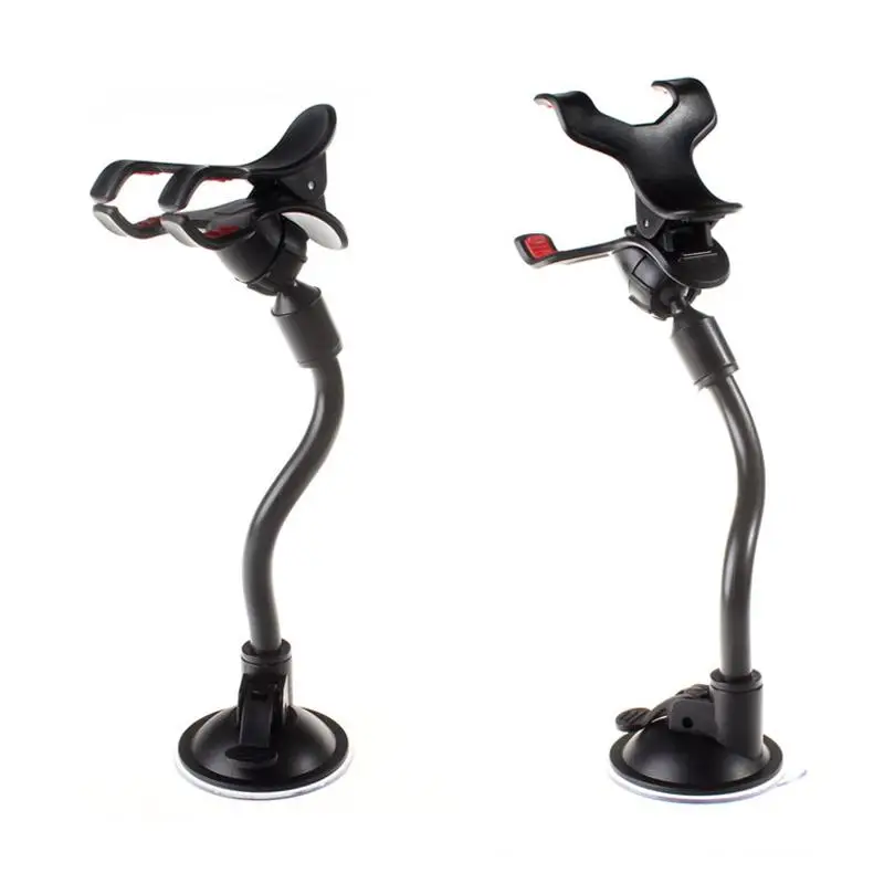 

Dual 360 Rotation Car Phone Holder Adjustable Long Arm Windshield Car Mount Cradle Suction Cup Stand Support Universal