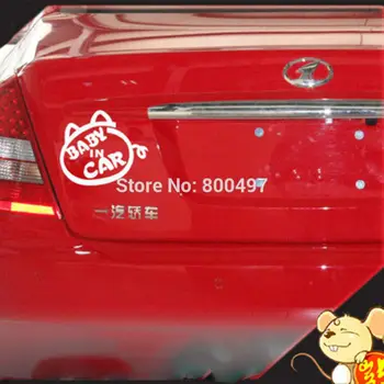 

10 x Car-styling Lovely Cat Pig Warming Baby in Car Auto DecalS Car Stickers Accessories for Peugeot Mazda Ford Toyota Chevrolet