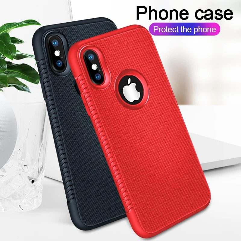 Чехлы для телефонов из углеродного волокна iPhone 7 8 6 S Plus X XR XS Max мягкий силиконовый
