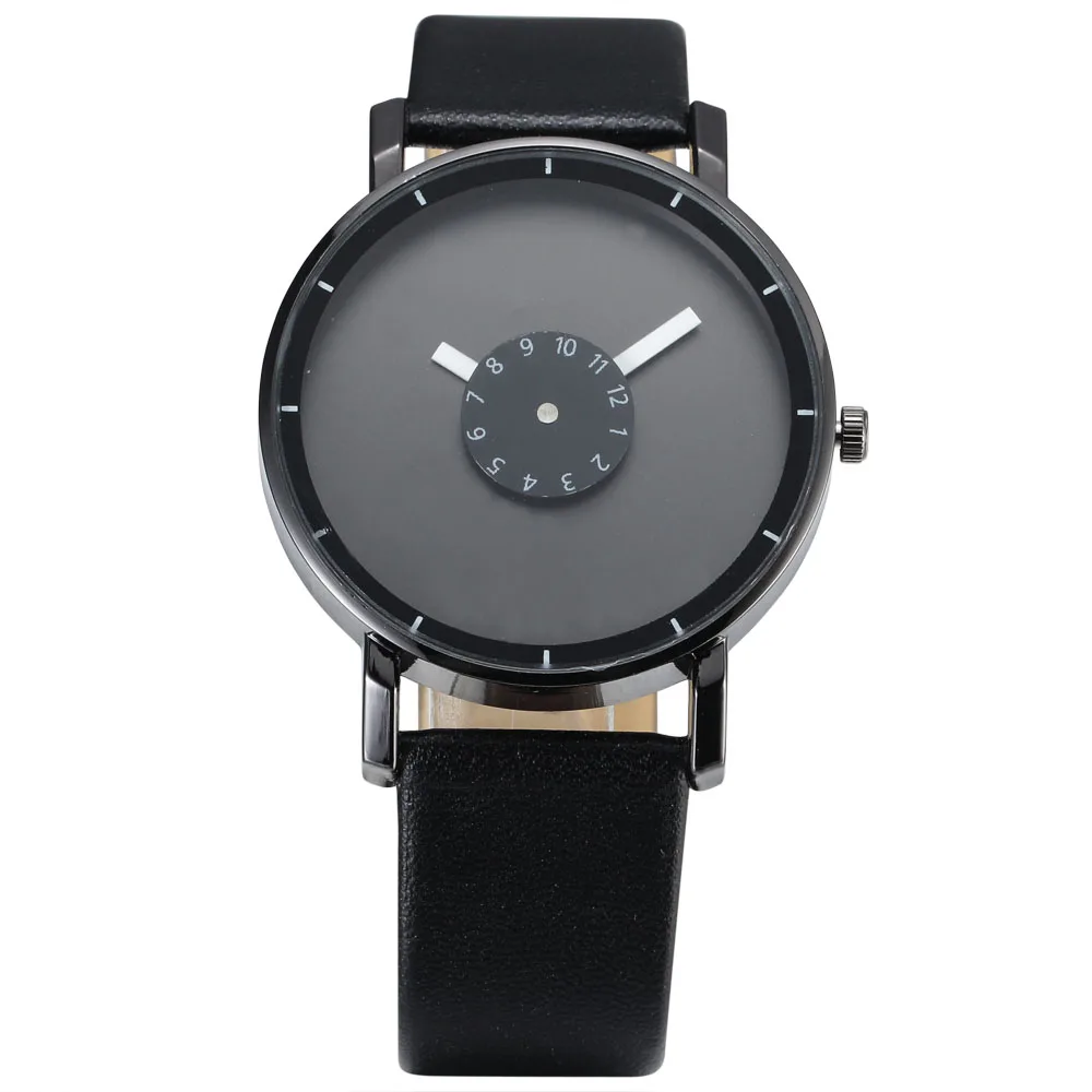 Новые женские кварцевые часы Для женщин Простые повседневные платья Для женщин часы черный Вист Часы montre femme marque de luxe