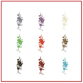 

Wholesale 20pcs 25.3*9.3CM Embroidered Sewing On Patch Iron-On Patch Stickers For Clothes Sewing Fabric Applique Supplies YI04