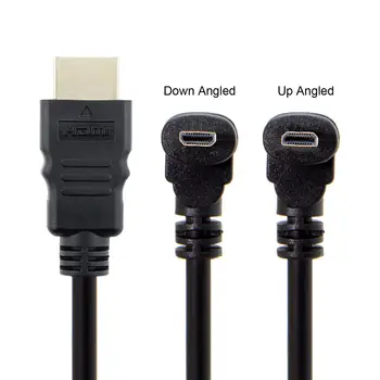 

10pcs/lot 0.5m 1.5m Micro HDMI Cable HDMI Male HDTV Cable for Cell Phone & Tablet & Camera Up & Down Angled Left & Right Angled