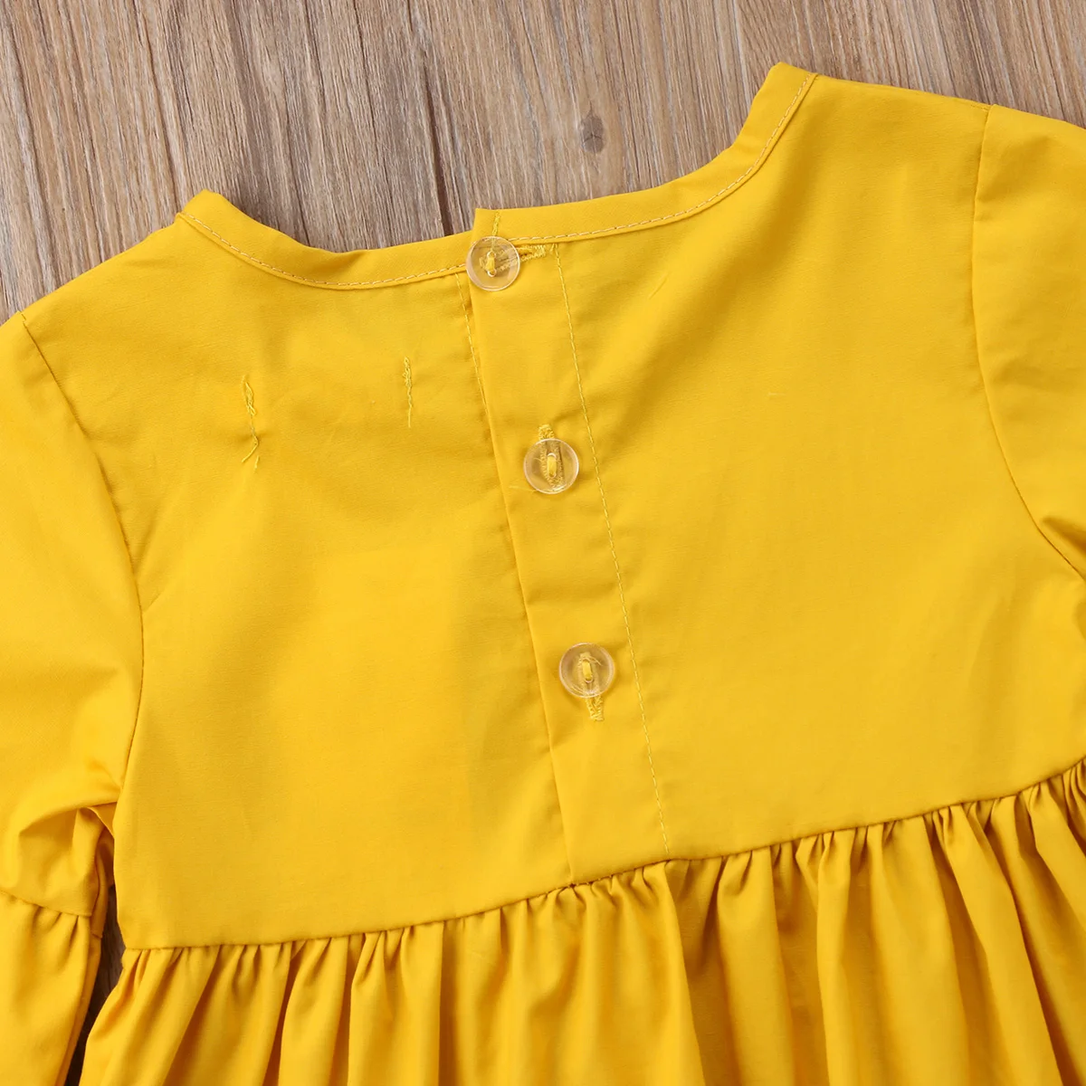Одежда для детей; малышей; девочек малышей бабочка с длинным рукавом Повседневное Топы корректирующие желтая футболка блузка рубашка милое Хлопковое платье