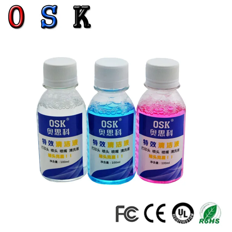 

OSK 100ML / bottle cleaning solution for Epson HP Canon Brother full inkjet printer for ink cartridges and printheads