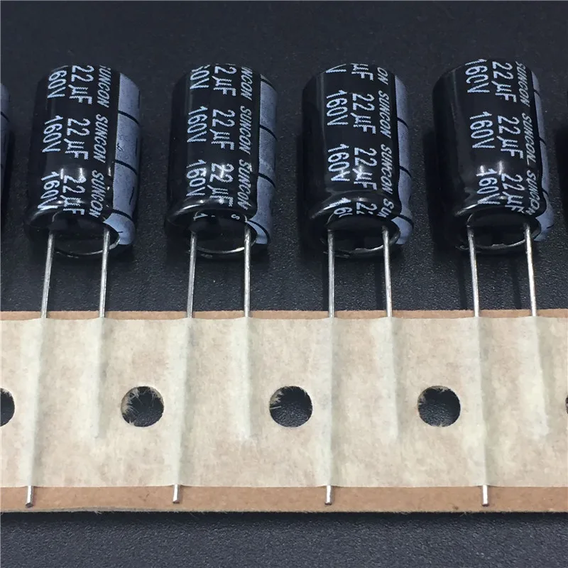 

10pcs 22uF 160V SUNCON(SANYO) FAZ series 10x16mm 160V22uF Low Impedance Aluminum Electrolytic Capacitor