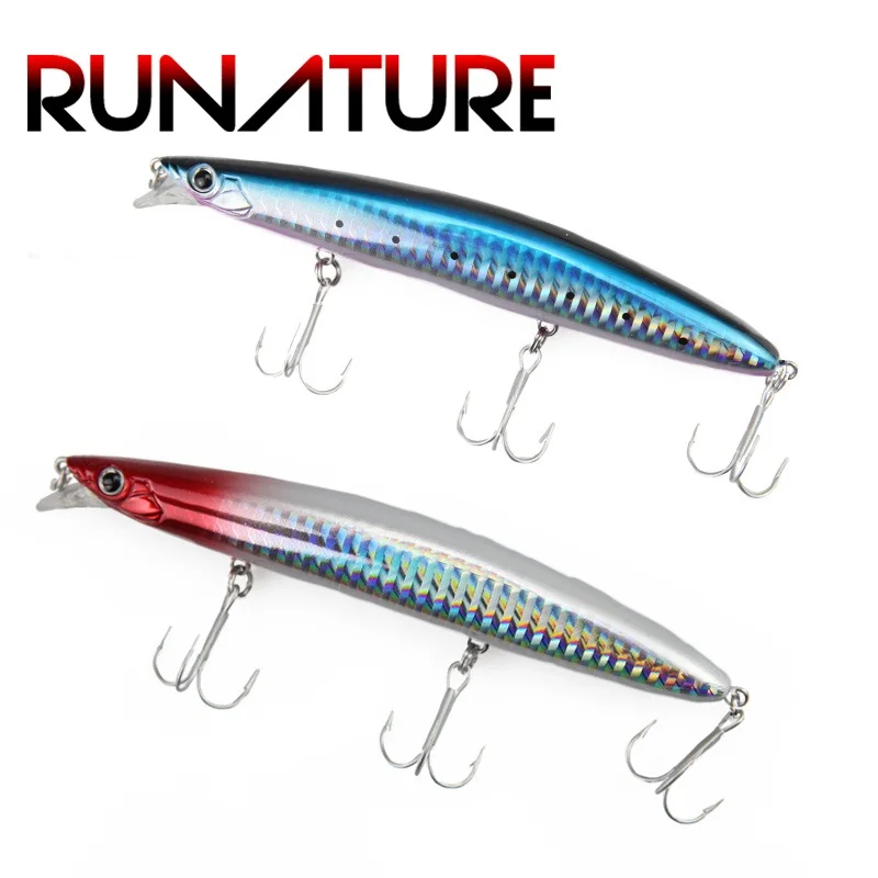 

Runature 2pcs/pack Fishing Minnow Lure Floating Hard Bait Artificial Lure 125mm/18.5g Fishing Wobbler Lure Set Minnow Fishing