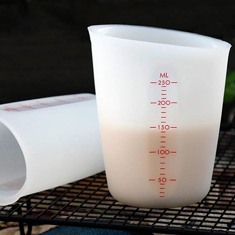 1Piece 250ml Silicone Measuring Cups Flexible Chocolate Butter Flour Pinch Cups Kitchen Measuring beaker Baking Pastry Tools Bakeware (7)
