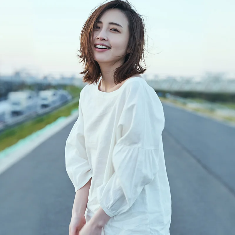 INMAN 2018 New Products Women Spring Clothes V-Neck Cotton And Linen Pullovers Long Sleeves Loose Blouse INMAN 2018 New Products Women Spring Clothes V-Neck Cotton And Linen Pullovers Long Sleeves Loose Blouse