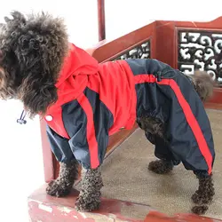 Одежда для домашних собак дождевые зимние пальто Водонепроницаемые Дождевики 4 ноги дождевик для маленьких средних больших собак MYDING