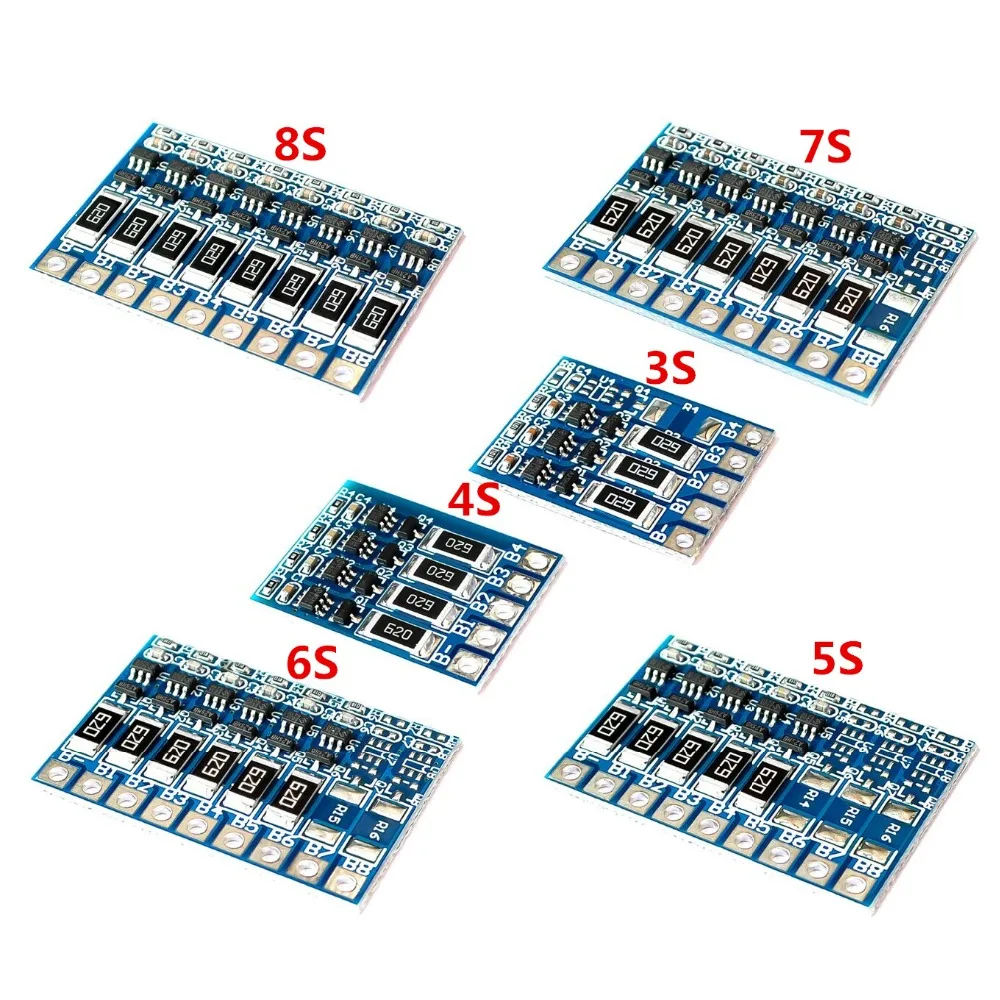 

5S 21V 4.2V Balance Function Protection Board 68mA 5S Li-ion Lipo Battery Lithium 18650 Batteries Balanced 3S 4S 5S 6S 7S 8S