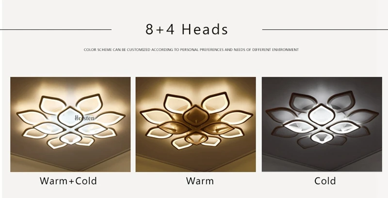 Modern White Flower High Power LED Ceiling Chandelier For Living Room Bedroom Acrylic Iron LED Chandelier Lamp 110-240V (3)