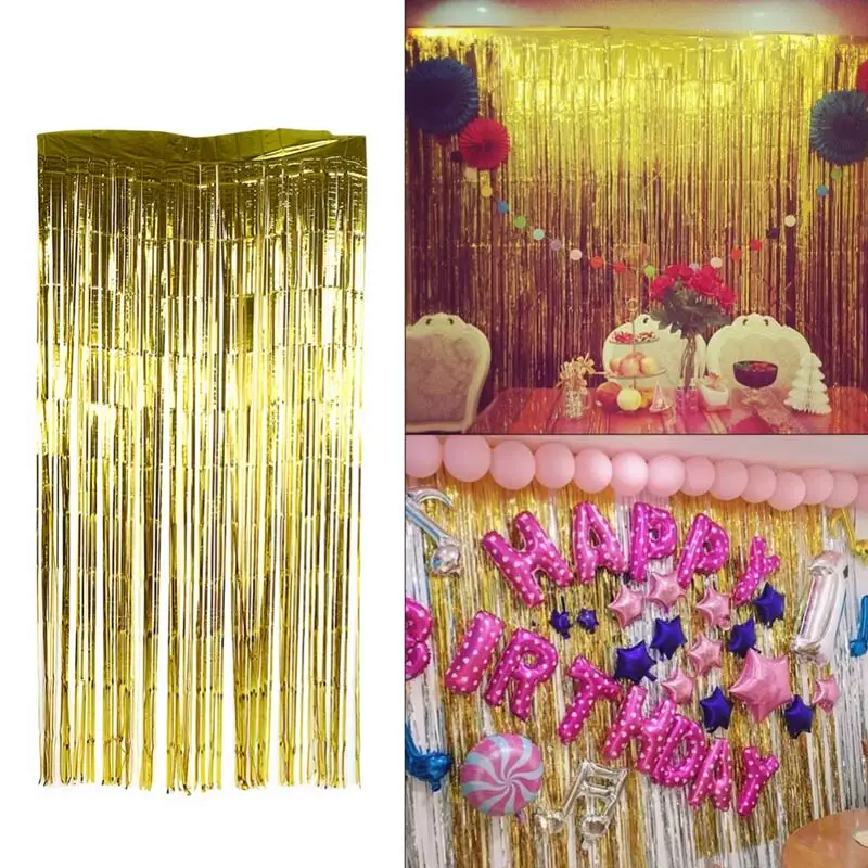 123M DIY Background Wall Decoration Party Birthday Day Party Wedding Backdrops Shimmering Colorful sequin Metallic Foil Curtain (19)