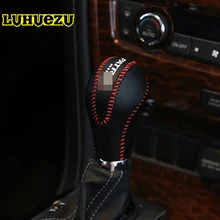 Ручное шитье Кожа автомобилей Шестерни Ручка переключения для Nissan Patrol Y62 Armada 2016 2017 2018 аксессуары