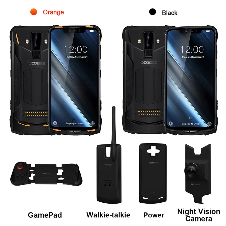 IP68/IP69K DOOGEE S90 модульный прочный мобильный телефон 6 18 дюймов дисплей 5050 мАч Helio P60