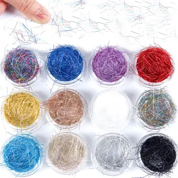 

12 colors professional nail art decoration set gold wire lines delicate mesh lines unique nail art accessories