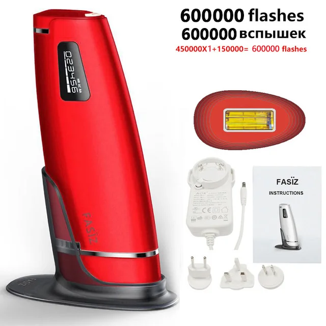600000Flashes Red 65 K-105 K times 3в1 PL лазерный эпилятор для удаления волос с ЖК-дисплеем лазерный постоянный триммер для бикини Электрический лазерный эпилятор - Цвет: 600000Flashes Red