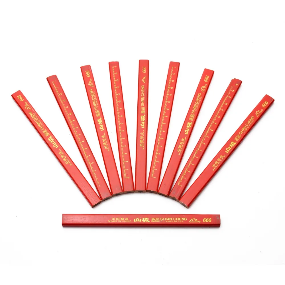 

New Carpenter Pencils 175mm Square Builder Timber Pencil For Woodworking Marking Tool