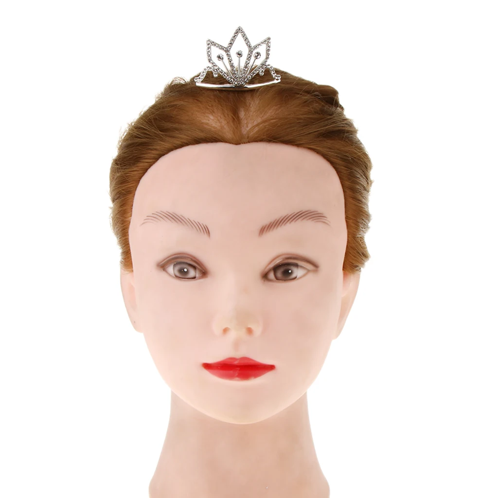 Elegant Clear Crystal Rhinestone Mini Crown Tiara Girls Princess Bridal Wedding Pageant Prom Jewelry