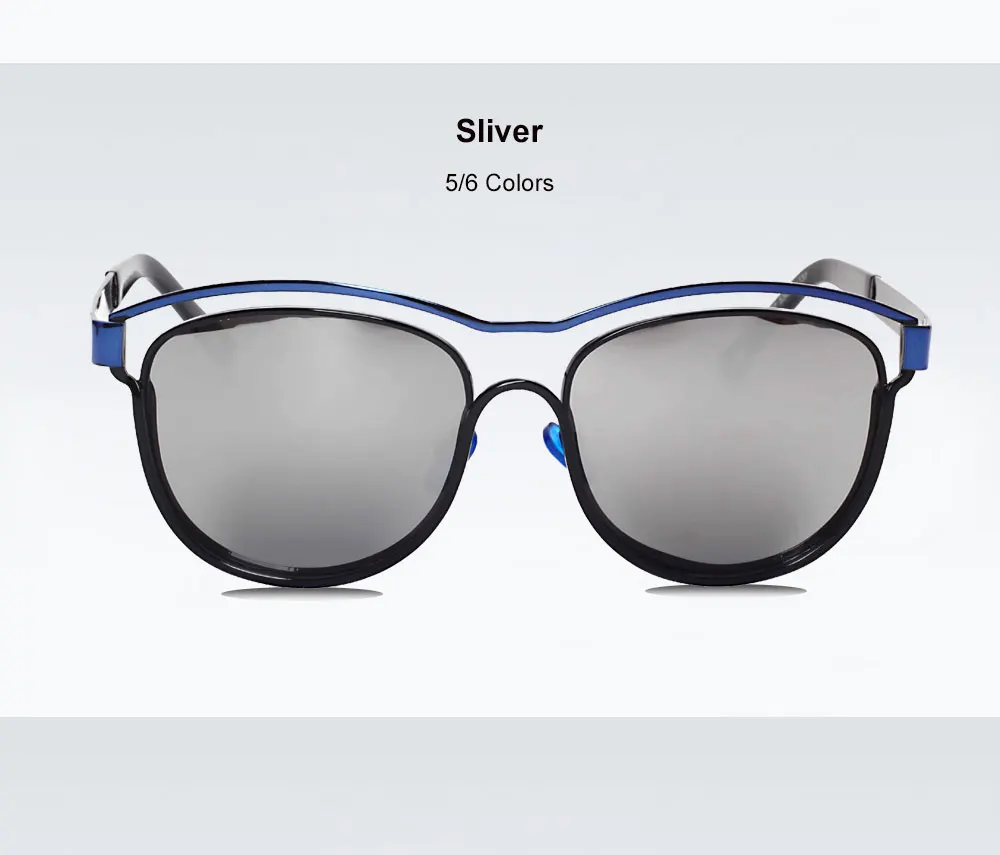 VEGA Eyeglasses Novelty Ladies Mirrored Sunglasses for Women UV400 Fashion Mirr ( (8)